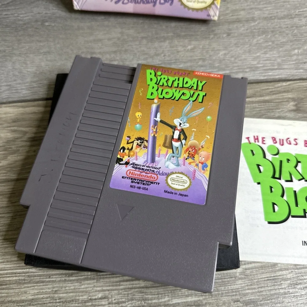 NES Nintendo The‎ Bugs Bunny Birthday Blowout Box  Manual CIB AUTHENTIC 1990